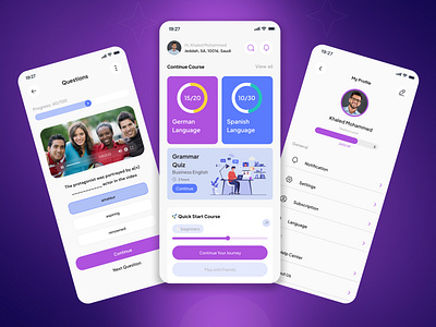 Language learning App 3d animation apps branding case study clean design designer figma graphic design illustration language logo mobile mobile app motion graphics ui uiux ux website