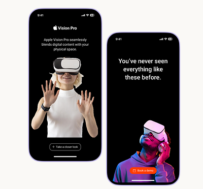 Vision Pro – Immersive UI Concept