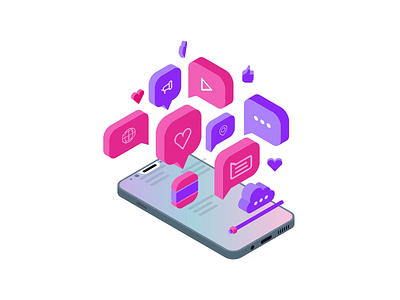 Social Media Apps on a Smartphone Animation adobe after effect animation animation after effects illustration illustration animation lottie lottiefiles technology