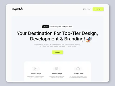 Digital8 - SaaS Collaboration Platform Header collaboration designer fortune 500 framer minimal design modern interface project management responsive design saas saas landing page saas website ui ui design ui designer uiux designer ux web app webflow wordpress