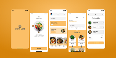 Food App branding design graphic design typography ui ux