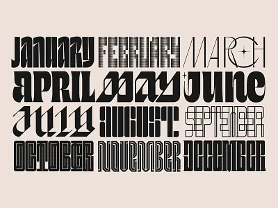 Lettering the Months: 2025 Edition lettering type typography