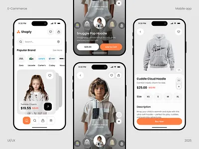 E-commerce Kids Fashion Mobile App | Trendy, Playful & Modern UI app app design e commerce ecommerce ecommerce app fashion app ios kids app kids fashion app kids wear mobile mobile app online store shopping app