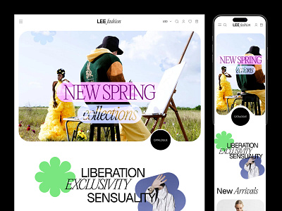 LEE Fashion – E-Commerce Website Design aero aero design clean ui clothing concept design ecommerce ecommerce store ecommerce website fashion fashion store landing page landingpage minimal redesign ui uiux web design