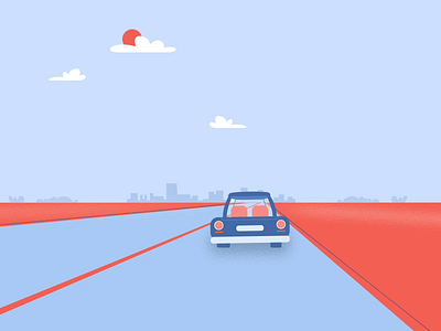 Endless Road🚙 aftereffects animation design graphic design illustration loop loopanimation motion graphics road travel vector