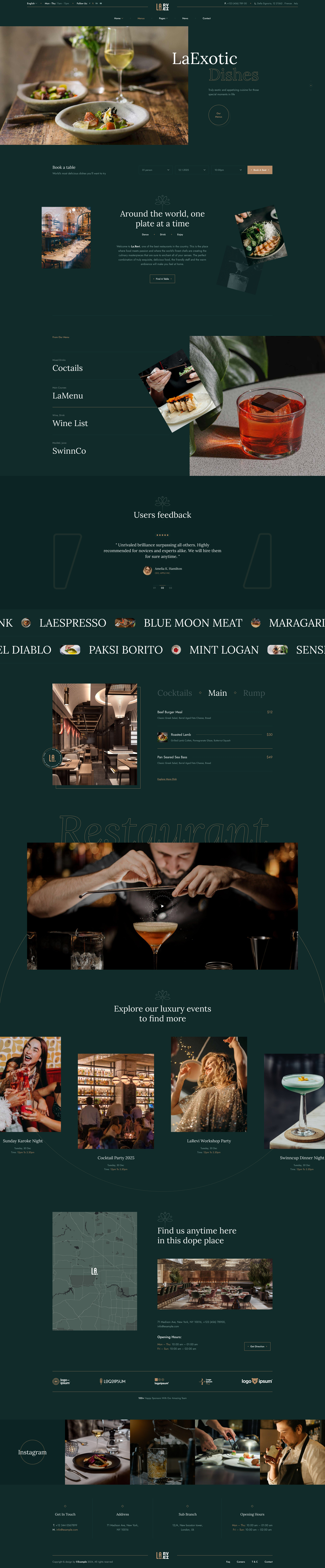 La.Revi - Luxury Restaurant HTML Template app branding design graphic design illustration logo restaurant html typography ui ux vector