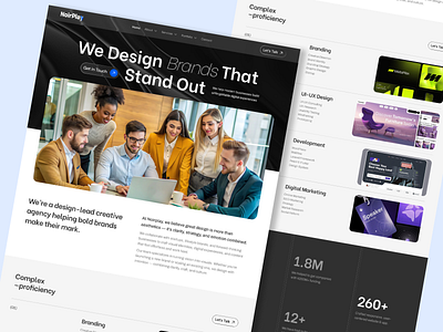 Creative Agency Landing Page – Noirplay branding creativeagency landingpage logo ui uidesign website