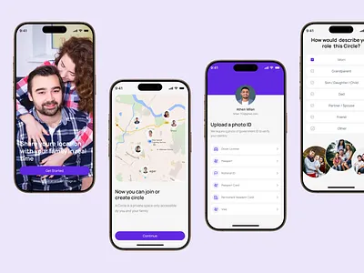 Live Location Sharing Mobile App Design UI/UX 360 view emergency family location family safety app find location geolocation gps tracker live location live map live tracking app located sharing location sharing location tracker location training mobile app mobile app ui real time location tracking ui design ux design