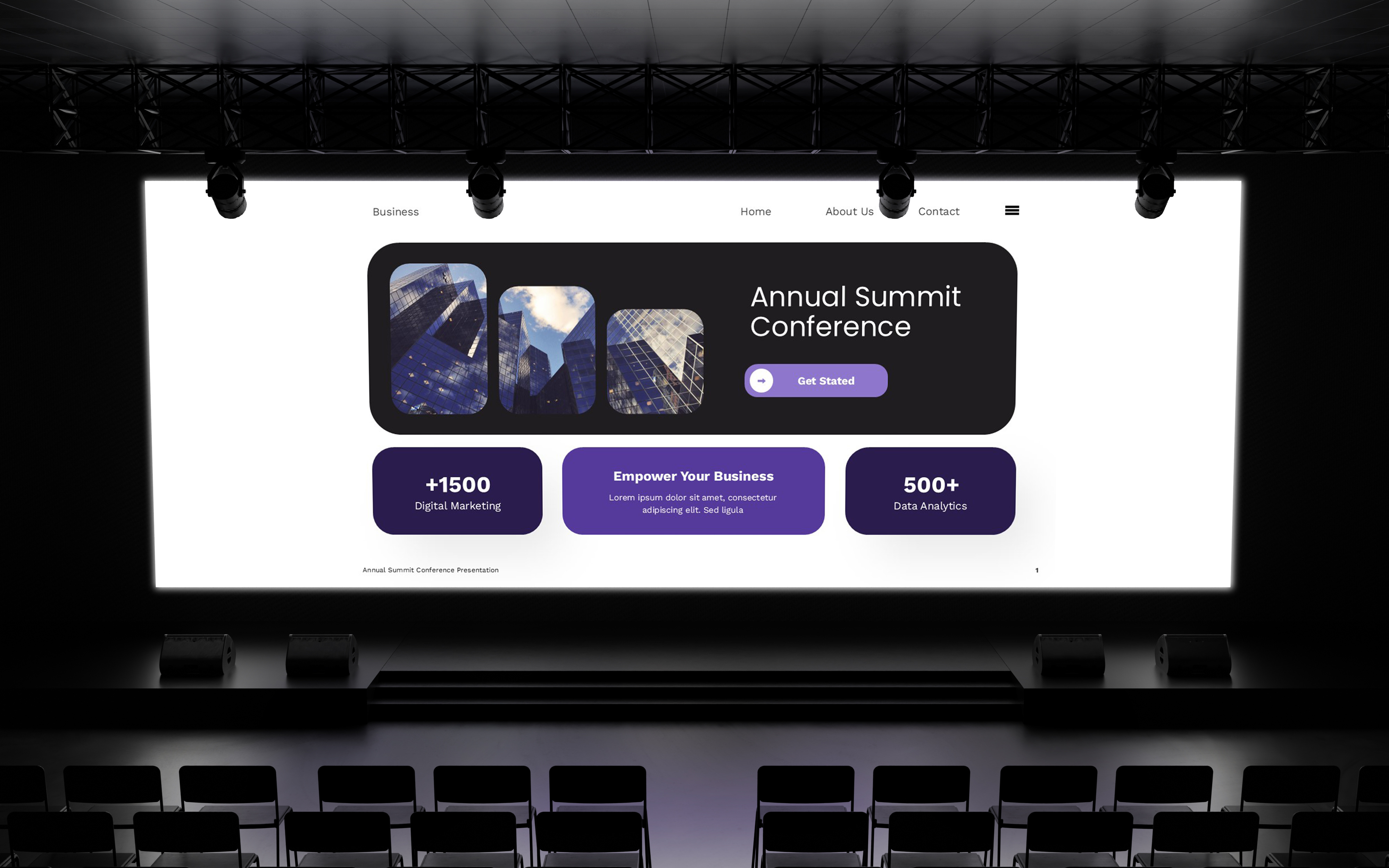 Annual Summit Conference Presentation annual report business summit conference pitch deck presentation template