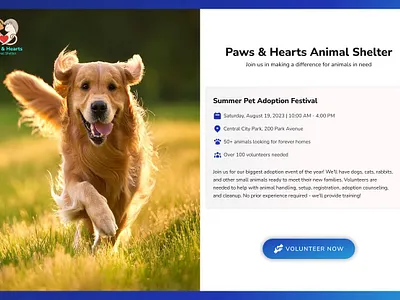 Volunteer Event Sign-Up Page graphic design login page sign signin signup ui ui design uxui web