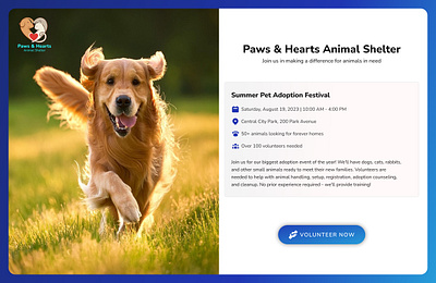 Volunteer Event Sign-Up Page graphic design login page sign signin signup ui ui design uxui web