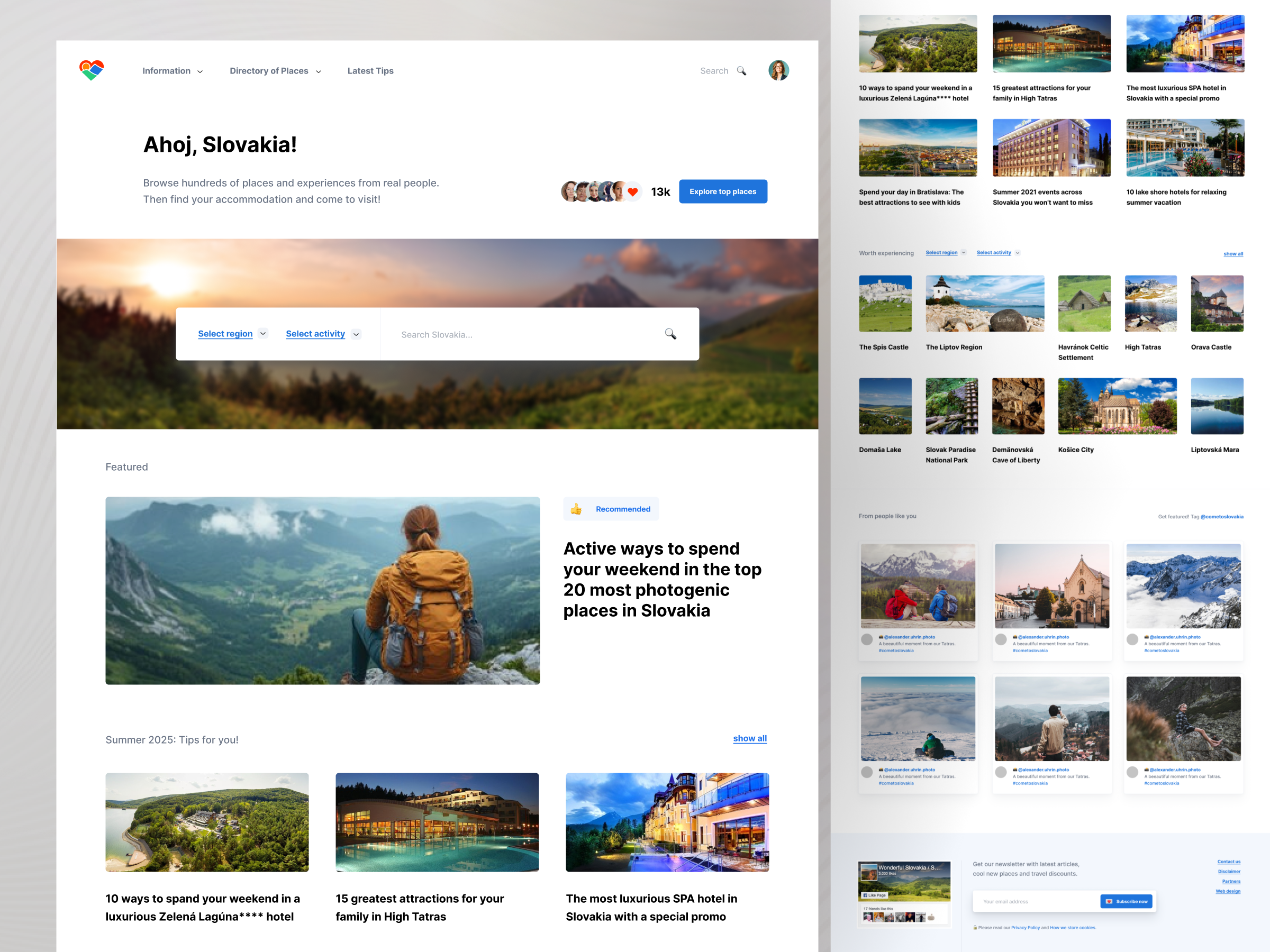 Example of slovakia.com — A travel website