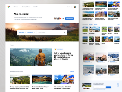 slovakia.com — A travel website clean homepage landing minimal site ui web website