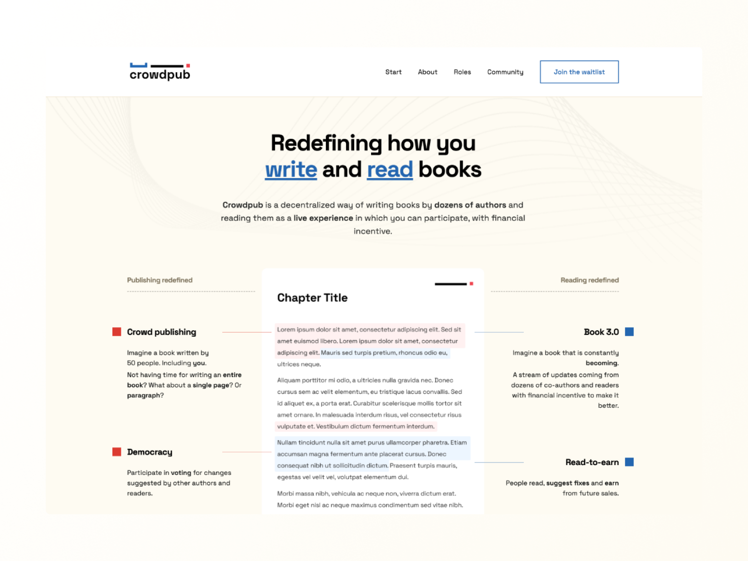 crowdpub-decentralized-book-publishing-landing-page-by-esumo-on-dribbble