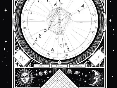 The Art & Tech of Astrology astrology coding graphic design horoscope natal chart poster design zodiac