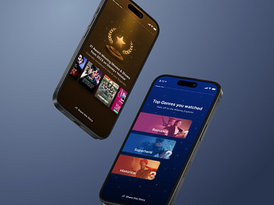 JioHotstar Replay 2023 ai animation art badge clean design colorful disney hotstar illustration jio marvel mobile app design mobile ui premium replay spotify ui design web wrapped year in review