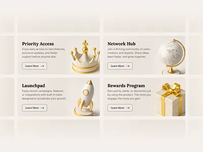 Premium UI Cards card crown customer support framer gift globe gold grand launch network premium pro rewards rocket silver subscription travel ui ui design web design