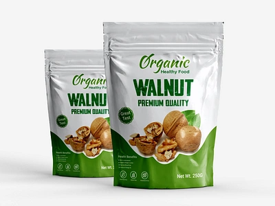 Walnut Packaging Design bag brand identity branding design fresh packaging label design logo nut packaging nuts organic packaging packet pouch premium quality packaging design product packaging seeds tote bag ui ux walnuts walnuts packaging design