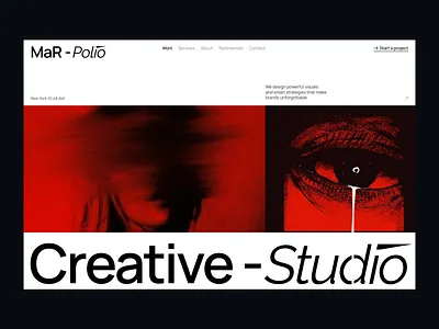 Website Design For Creative Studio agency agency site agency web design company creative design design inspiration full service agency hero section homepage interface landing marketing minimalism modern studio ui ux webdesign website