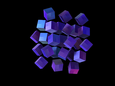 Cubes - Made in Spline 3d 3d texture after effects animation blender blockchain blue cinema4d colorful crypto cube framer light motion no code ok spline square web design webflow