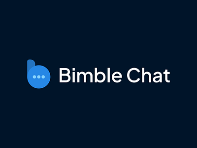 Bimble Chat – Flat & Minimal Logo Design app logo blue logo brand identity branding chat logo design flat design icon design logo messaging messaging app minimalist modern design social media ui visual identity