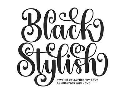 Black Stylish font glyph graphic design handwritten lettering script font stylish font typography