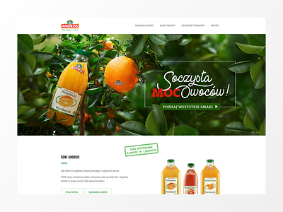 Andros: Juicy power of fruit brand branding figma fruits juices web design web development wordpress wordpress development