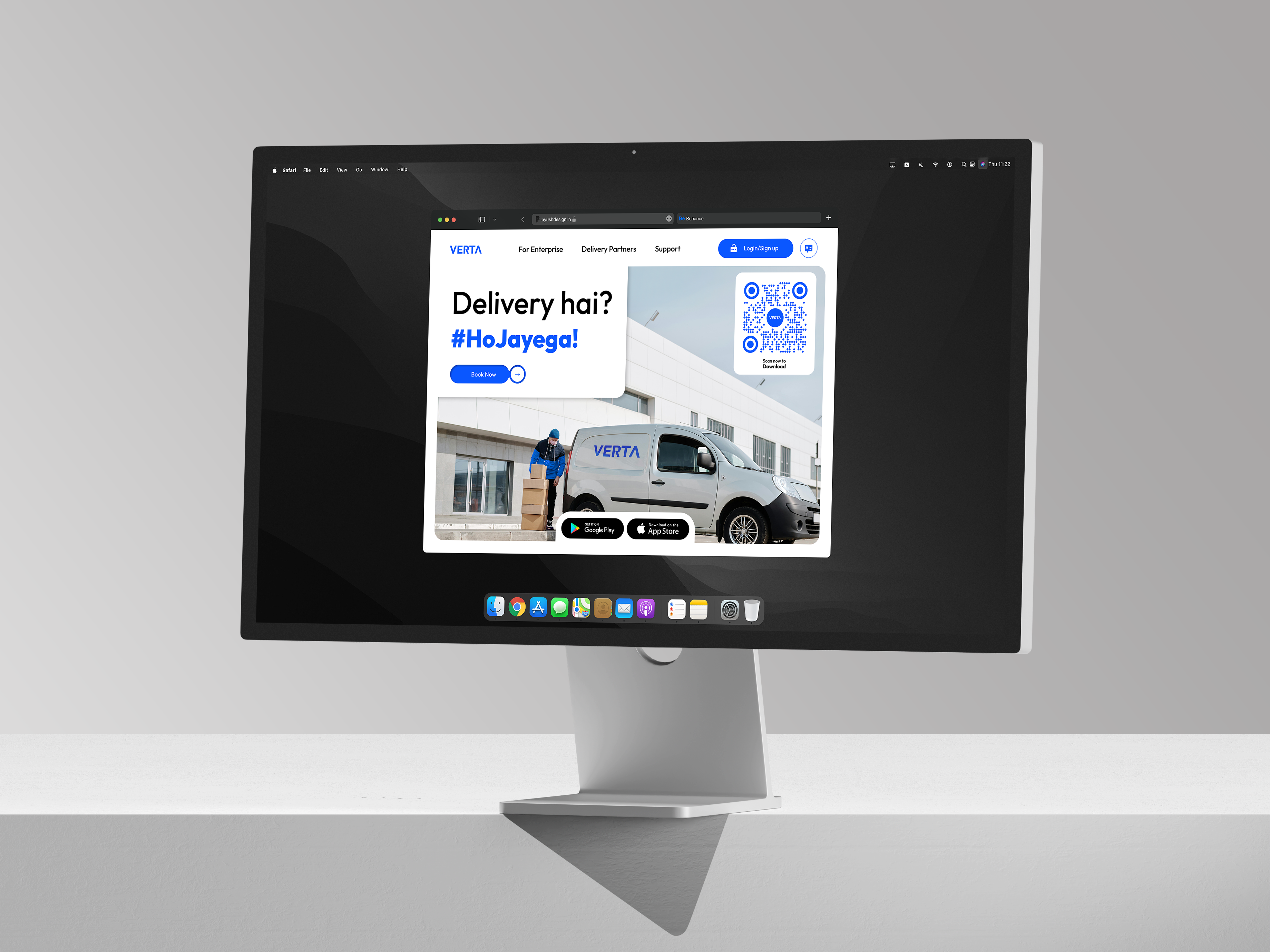 🚚 VERTA Delivery – HeroPage branding graphic design logo ui