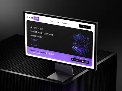 🪙 PULSEPAY Payment - HeroPage 3d branding graphic design logo ui