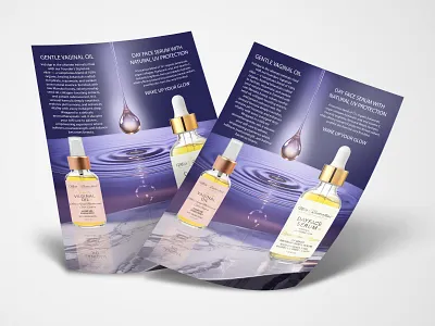 Skin Care Product Flyer Design beauty branding catalog catalog design cosmetics design flyer flyer design graphic design layout product design