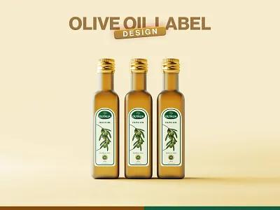 Olive Oil Bottle Label Design brand design brand identity design label label design oil label design olive oil packaging packaging packaging design packing premium label design premium packaging print design product packaging product packaging design typography