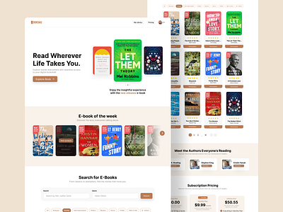 Daily UI #003 | Landing Page book book landing page clean daily ui e book landing page modern reading ui design uiux ux design web design
