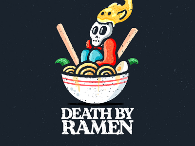 Death By Ramen chopsticks death food foodie noodle noodles ramen skull skulls