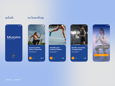 Splash and Ob boarding apponboarding clean interface creative portfolio design onboarding splash ui uiux useronboarding
