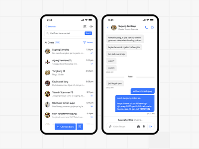Chat App cards chat chatinterface ecommerce mobileappdesign productchat uidesign uiux