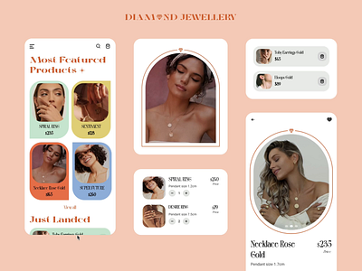 Jewellery App android beauty design ecommerce interface ios jewellery layout mobile shop shopping style ui ux