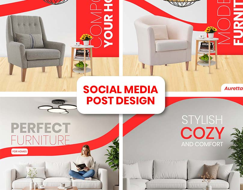 Furniture Social Media Post Design brand post design furniture design graphic design poster design social media post