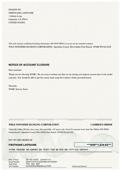 NAD#146 check pattern security paper