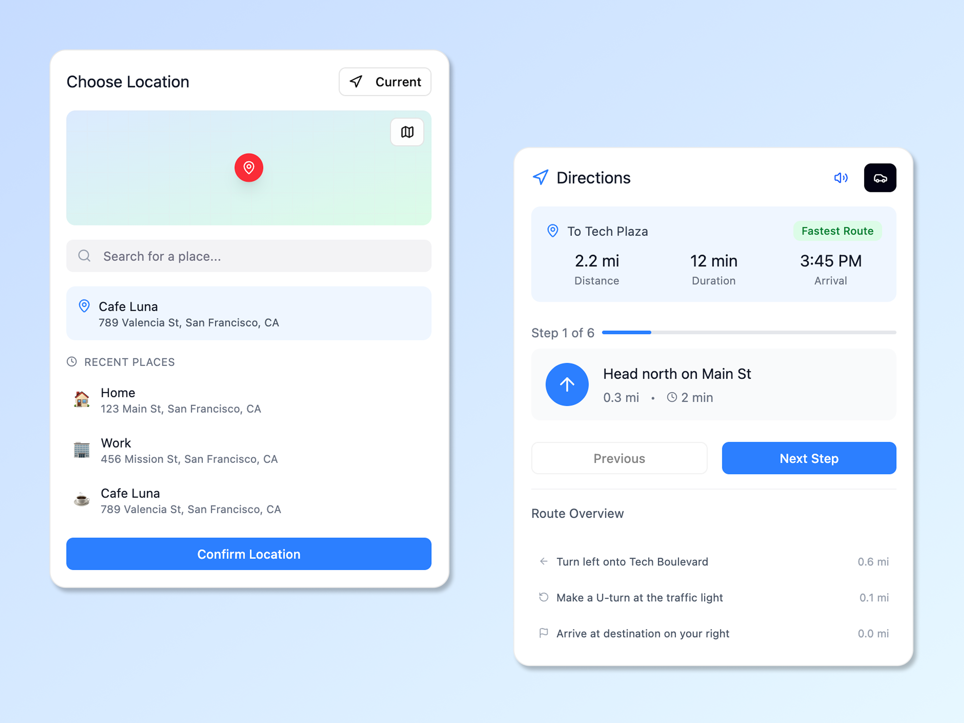 Example of Modern Website & Web App UI Design