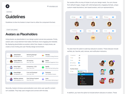 Avatars User Documentation for AlignUI Design System alignui avatar avatars design design system documentation figma guidelines placeholder ui user documentation