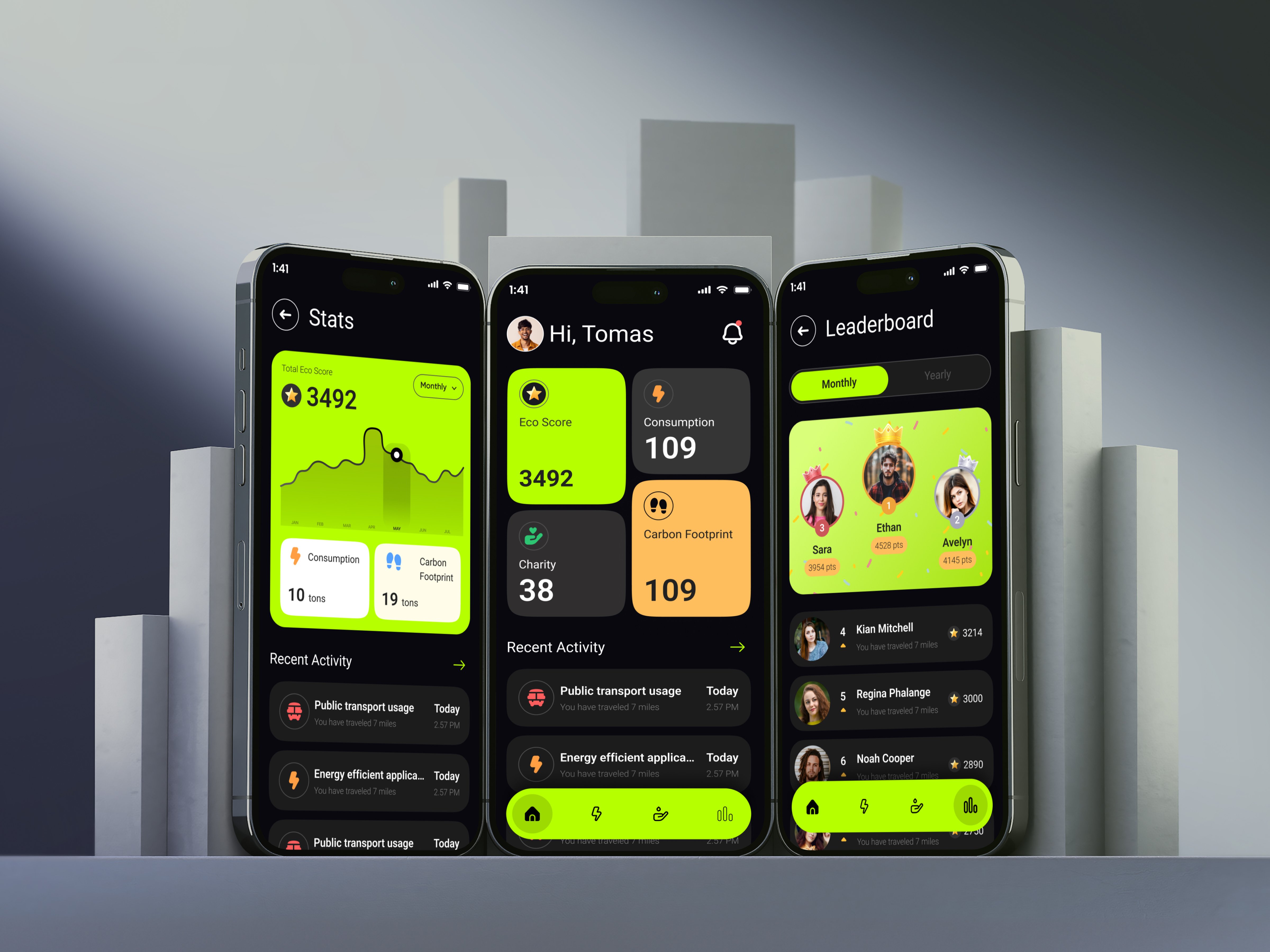 Example of EcoChain – Gamified Eco-Friendly App Design