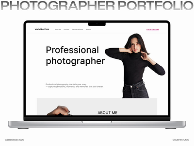 Photographer portfolio animation branding contact with me feedback graphic design landing landing page mobile motion graphics portfolio prices reviews services uiux website