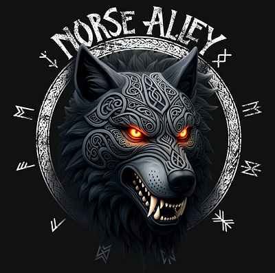 Viking Wolf (Norse Alley) clothing fox t shirt viking viking wolf wolf