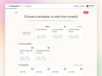 Hireguide ▪︎ Jobs template design hiremanagement hiring software ui userexperience userinterface ux website