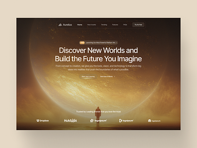 Aurelius Hero Section Design figma figma design hero section hero section design landing page design landing page ui ui ui design uiux ux ux design web design web ui website design website ui