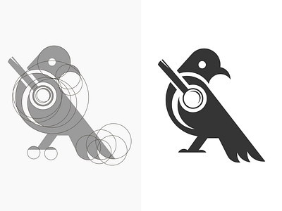Bird and magnifying glass logo agency bird branding crime crow emblem geometric icon identity illustration logo magnifying minimalist raven rebrand saas search search icon spy teamographic