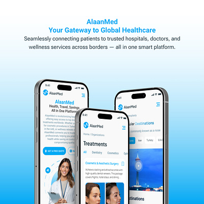 AlaanMed appdesign globalhealth healthcaredesign logo medicaltourism ui uiux webdesign