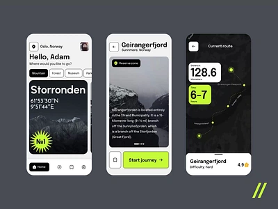 Tourist Route Mobile IOS App android animation app app design app interactoin dashboard design gps interaction ios map mobile mobile app mobile ui motion route tourism travel ui ux