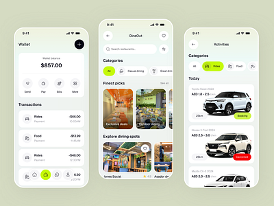 Careem Super App – Smarter Wallet, Dining & Rides Experience app concept app design clean ui fintech app food app grocery app interaction design lifestyle app mobile app ui mobile ui modern ui payments app restaurant booking rides app travel app ui design user interface ux design wallet app wallet design