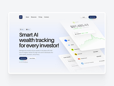AI Tool – Hero Section Design Exploration 🖥✨ ai ai tools hero section ui ui design ux design web design